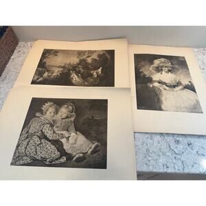 Collection of 6 Antique Prints Lifestyle, Nature, Mythical